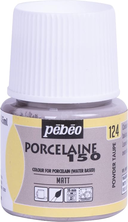 Pebeo Porcelaine 150 Ceramic Paint, 45 ml, Powder Taupe