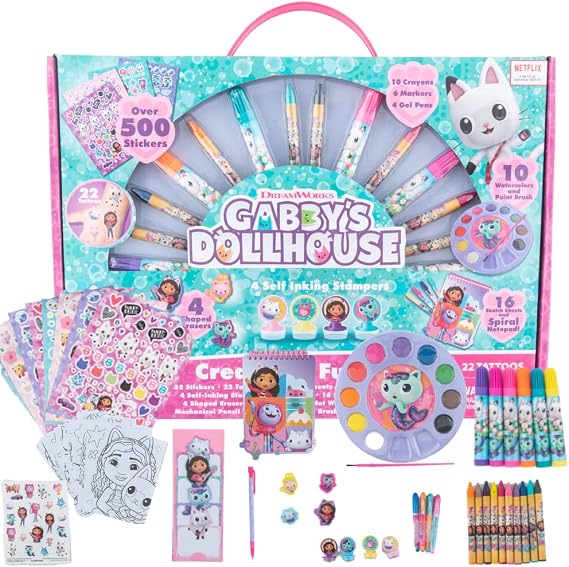 Gabby's Dollhouse Crafts & Kids Creativity Art Set with Coloring & Painting