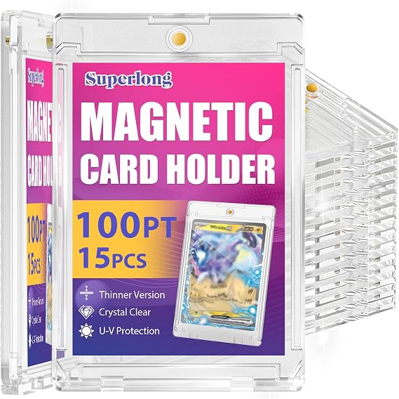 15ct 100pt Magnetic Card Holders for Trading Cards Display