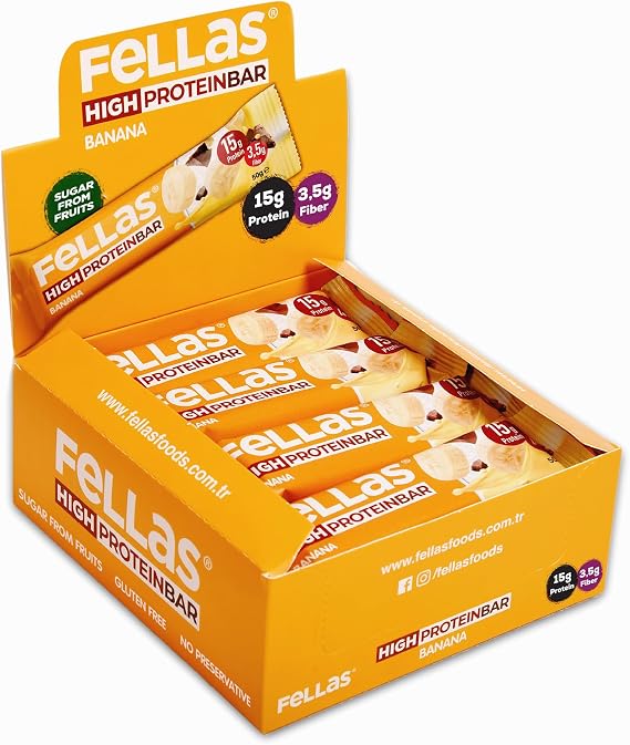 Fellas Muzlu Yüksek Protein Bar 45 g x 12 Adet