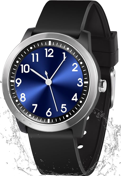PROKING Kids Analog Watch 5ATM Waterproof Large Face for Girls Boys 8-12 | Easy to Read, Soft Band, 36mm Case, Learning Time, Sports, Swimming, Playing, Daily Wear, Idea Birthday Gift