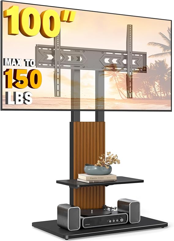 TVON Heavy Duty Floor TV Stand for 55-100 inch Large Screens