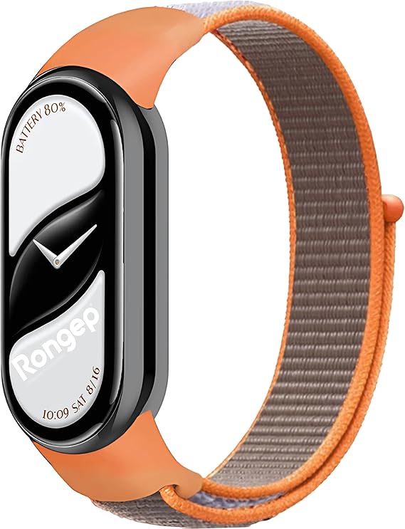 Rongep [Sport Loop] Xiaomi Mi Band 10/9/8 ile Uyumlu Kumaş Kordon Yumuşak ve Konforlu Smart Band10 Kordon Dayanıklı Cırt Cırt Tasarım Nefes Alabilen Terletmeyen Mi Band 10 Kordonu