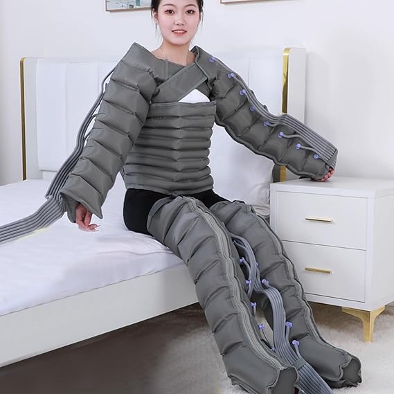 Pressotherapy Full Body Lymphatic Drainage Massager | 8 Cavity Electric Leg Air Compression Massager Machine, Recovery System Boots Leg Massagers for Circulation Relaxing Pressure Massage