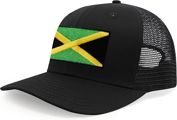 International Tie Country Hat for Men and Women, Adjustable Snapback Trucker Baseball Cap with Embroidered Patch
