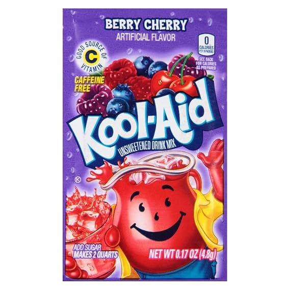 Kool-Aid Flavored Drink Mix, Berry Cherry (0.17 Ounce Packets, Pack of 192)