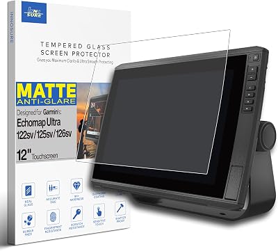 Tempered Glass Screen Protector for Garmin EchoMAP Ultra 122sv 125sv 126sv, Ultra 2 122sv125sv126sv Fishfinder 12 Inch Touchscreen Anti Glare Matte