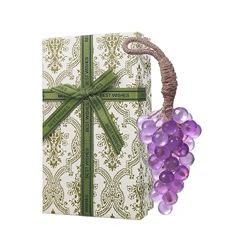 OUKEYA Handmade Grape Soap Gift Set, Body Cleansing Soap with Rich Grape Aroma, Moisturising & Antioxidant Bar Soapy for Bathing, Decoration, Gifting, Freshing Air
