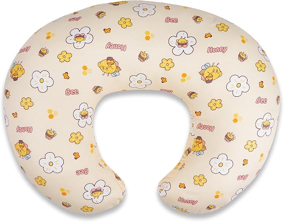 x-vesolje Baby Nursing Pillow for Breastfeeding, Adjustable Breastfeeding Pillow for Bottle Feeding, Nursing Support Pillow for Mom and Baby Healthier Nursing, Removable Cover- Bee Yellow