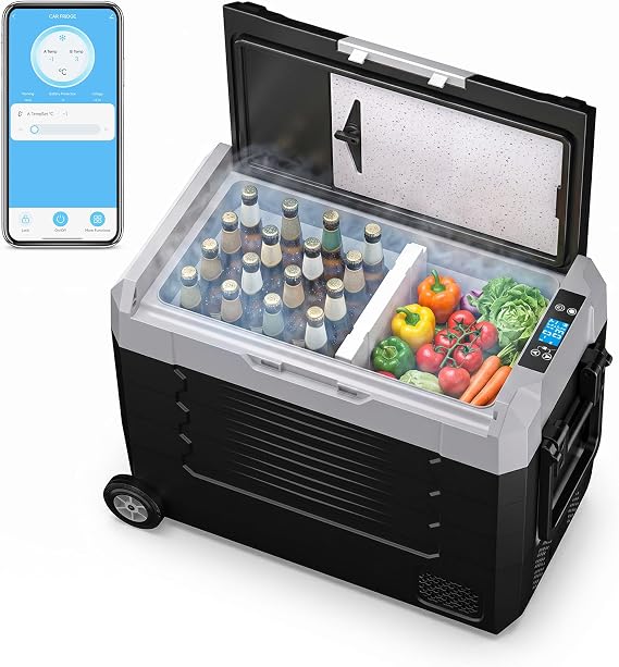 KROAK 45L Compressor Cool Box with Bluetooth App Dual Zone (-20°C to +20°C) [Energy Class D]