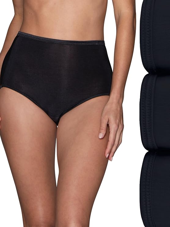 Vanity Fair Women's Illumination Brief Panties, Silky Stretch & Satin Trim