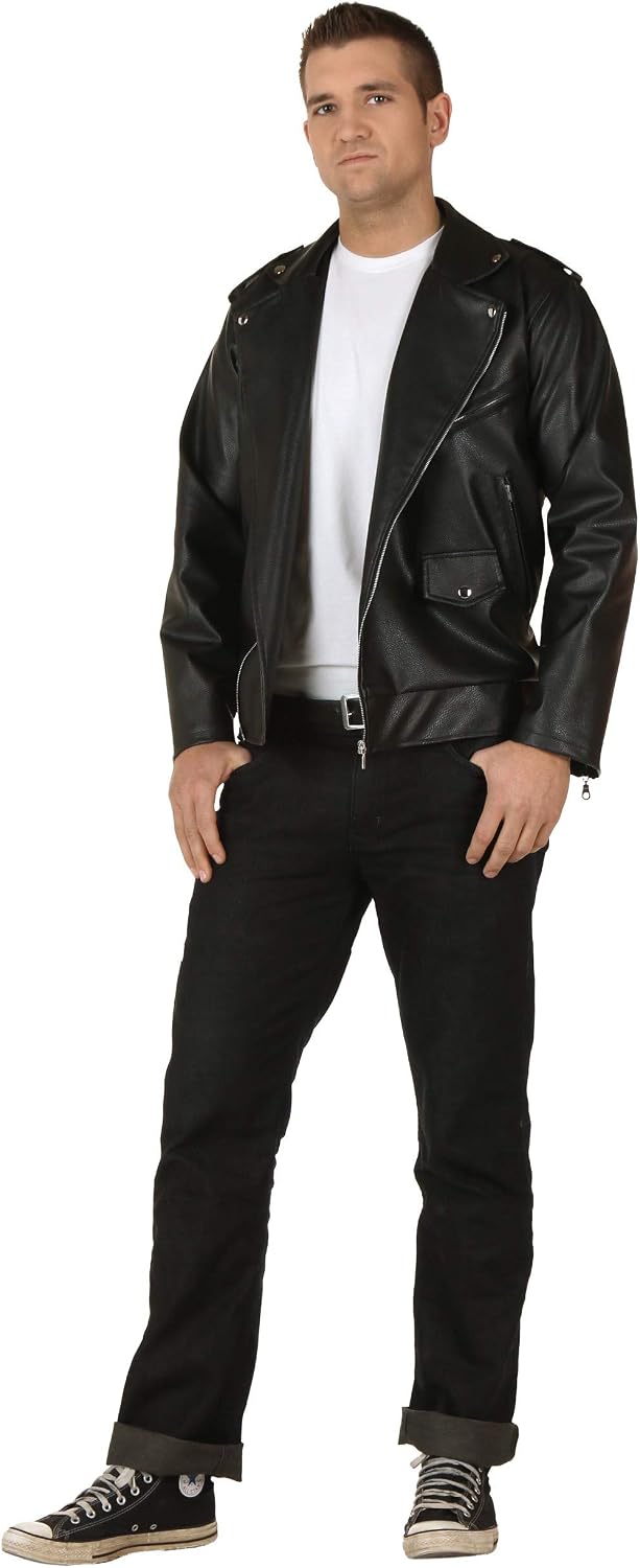 Mens Plus Size Grease T-Birds Jacket - Officially Licensed Retro Halloween Costume Outfit