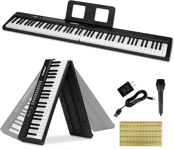 MOSEN 88 Key Full Size Portable Electric Piano Semi Weighted Sensitive Keys