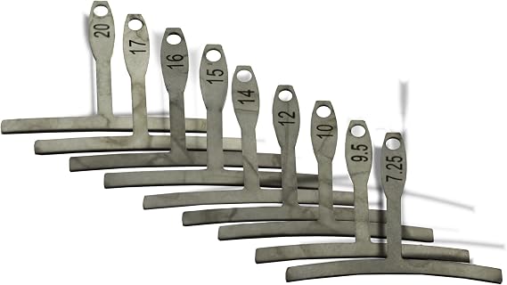 Guitar Fret Board Under String Radius Gauge Standard Set