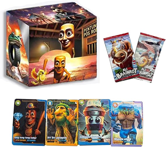 288 pcs Brainrot Cards,Italian Brainrot Cards Set Trading,Random cards