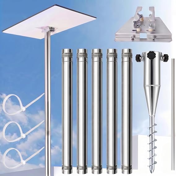 Standard Starlink 4/4X Pole Mount, 10Ft Gen 3/4 Ground Pole Mount Kit