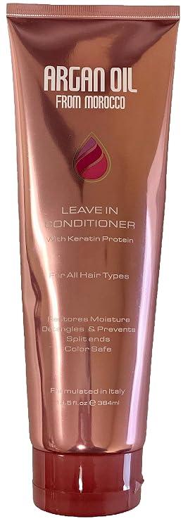 Argan Oil from Morocco Leave In Conditioner with Keratin Protein, 13 fl.oz. (384 ml)