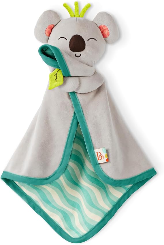 B. toys Koala Security Blanket Lovey, Fluffy Koko, Crinkle Toy, Baby