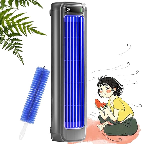 Portable Air Conditioner Cooling Fan Quiet With 3 Speeds (Grey) [Energy Class A]