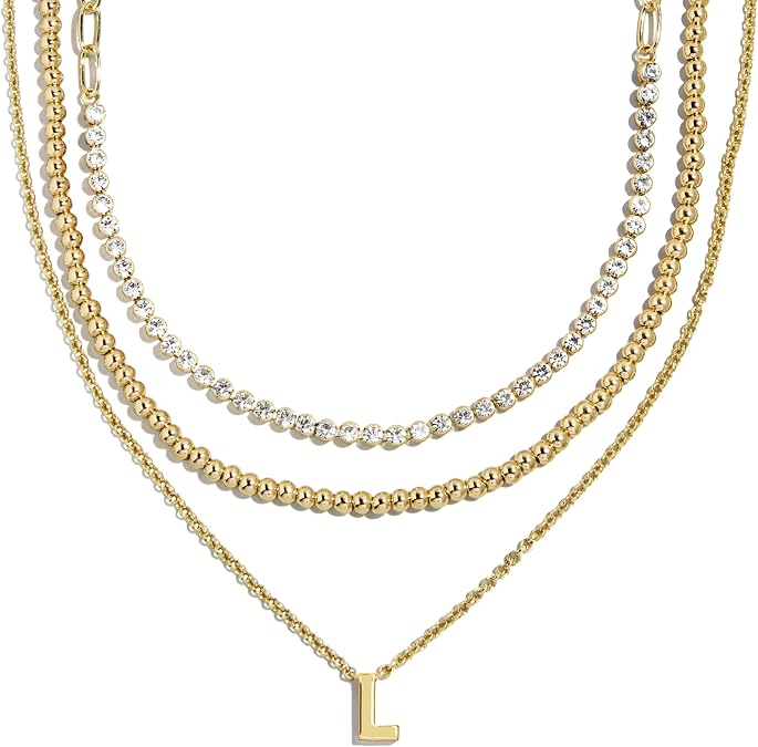 BaubleBar - Kenna Pre-Layered Initial Letter Necklace