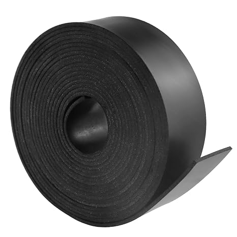 DGSL Neoprene Rubber Strip, 1" W x 1/16" T x 10' L Solid Rubber Roll