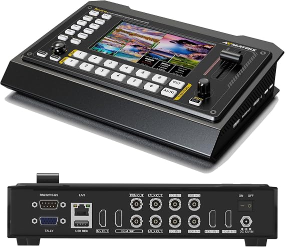 AVMatrix Shark S6 Video Mixer Switcher,5" LCD Screen 4 SDI& 2 HDMI,1080P60