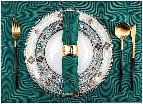 TWEE Luxury 8 Pieces Silverware Set for 1 Bone China Tableware Set Flatware Set 18/10 Stainless Steel Cutlery Set Utensil for Home Hotel Restaurant Party Gifts Placemat Waterproof