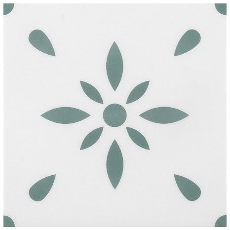 Peel & Stick Floor Tiles Self Adhesive Vinyl Flooring for Kitchen Bathroom Laundry Room Pet House Fireplace 20 Sheets 8"x8" Removable Floor Stickers Home Decor DIY (Light Green)