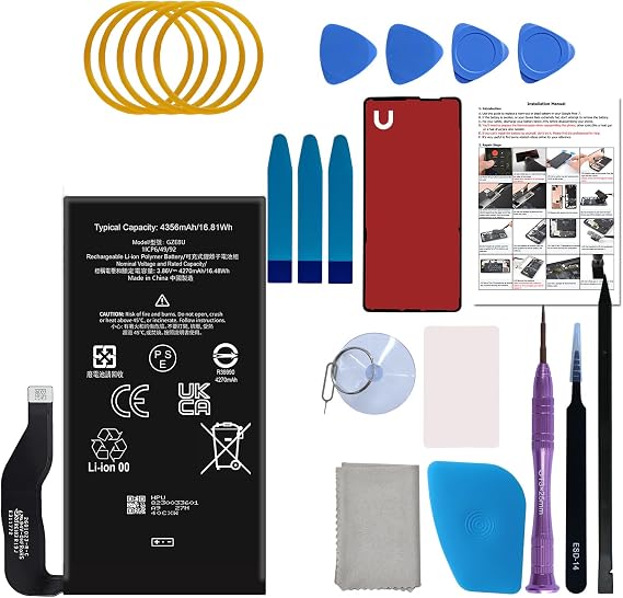 for Pixel 7 Battery GZE8U Kit Replacement for Google Pixel 7 Model GVU6C, GQML3, GO3Z5 with Repair Tools Kit and User Manual
