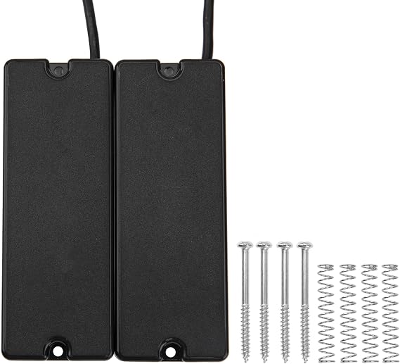 2Pcs Yootones 5-String Bass Pickups Replacement Compatible with Bass Guitar Replacement(Black)