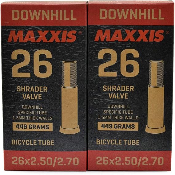 Maxxis Downhill 26x2.5-2.7 Bike Inner Tube 26x2.5-2.7 Schrader AV, 2Pack, STB2035-2