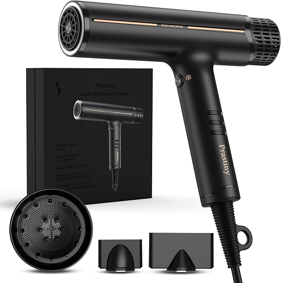 Ionic Hair Dryer with Diffuser, Fast Drying Low-Noise Blow