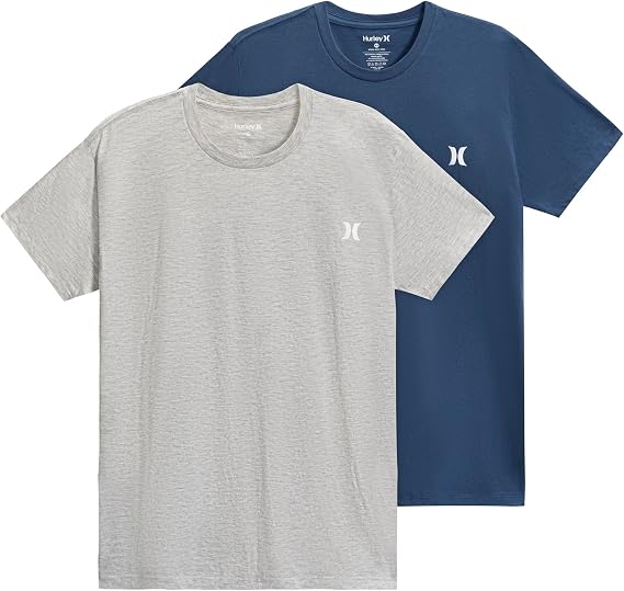Hurley Men's 2 Pack Cotton Crewneck Short Sleeve T-Shirt