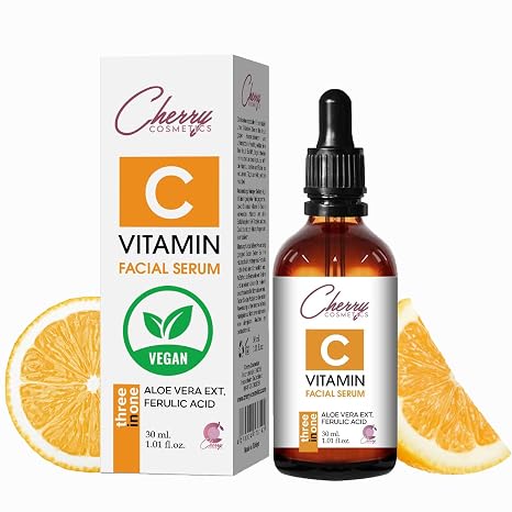 Vegan Vitamin C Serum for Face - High Dose Anti-Ageing Glow Serum Against Pigment Spots & Wrinkles - With Hyaluronic for Removing Age Spots Pimples & Dark Spots - 30 ml
