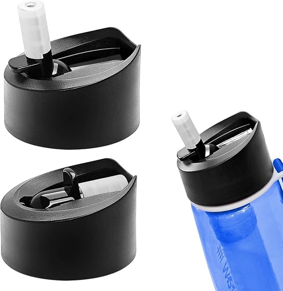 2-Pack Water Bottle Lid Replacement for LifeStraw Go Water Bottle, Water Bottle Lid Replacement Parts Compatible with LifeStraw Go Filter Water Bottles