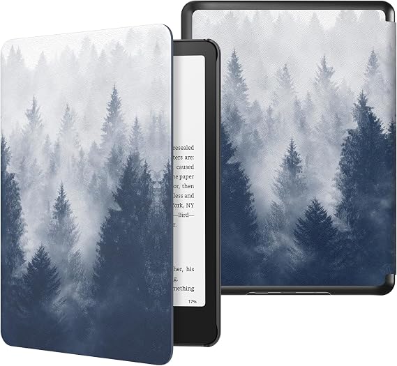 MoKo Case for 7" Kindle Paperwhite 12th Gen 2024/Colorsoft,Gray Forest