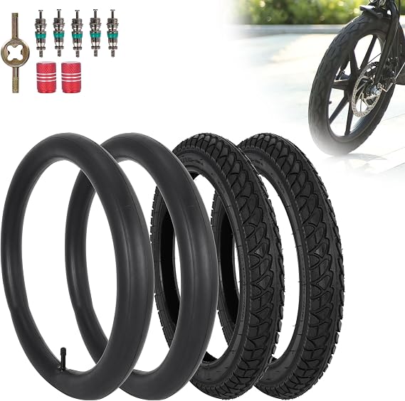 16x2.125 Bike Tire 16 Inch Bicycle Tire and Inner Tube, 54-305 Tire | Compatible with Motorcycle Electric Bike, RoyalBaby Joystar Dynacraf Kids Bikes