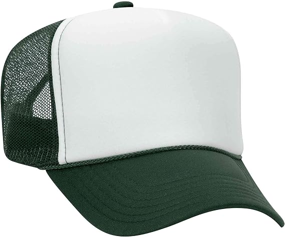 Otto Caps 5 Panel High Crown Mesh Back Trucker Hat Polyester Foam Front