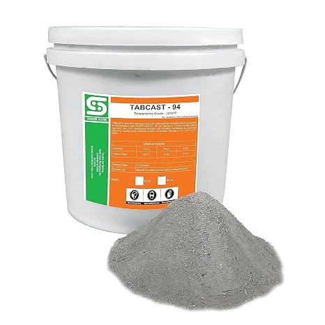 Castable Refractory Cement - 94% Alumina Dense - 44 Lbs 3270F Rated | Foundry Furnace Forge Kiln Pizza Oven Stove Fireplace