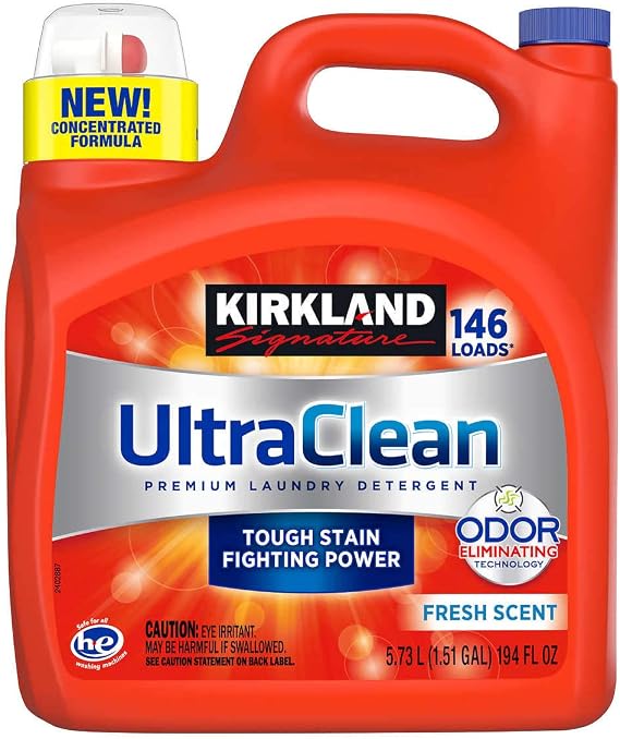 Kirkland Signature Ultra Clean HE Liquid Laundry Detergent, 146 loads, 194 fl oz