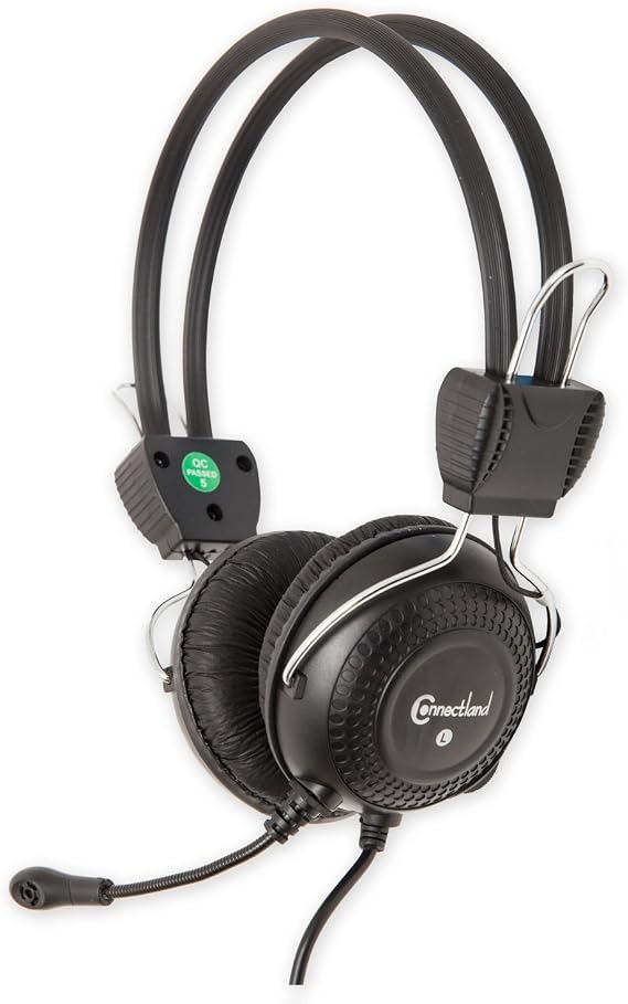 Stereo Wired PC On Ear Gaming Headset with flexible Boom Mic 3.5mm Audio Jack Plug