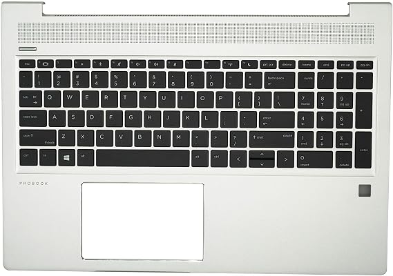 Replacement for HP Probook 450 455 G6 450 455R G7 Laptop Upper Case Palmrest with Non-Backlit Keyboard Assembly L45091-001 Sliver
