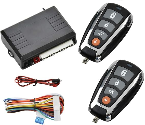 Remote Control Central Door Lock Kit MASO Locking Keyless Entry Upgrade Kit with Contorl Box + 2 Replacement Remote Contorl