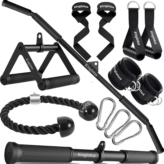 Kinglotus Cable Machine for Home Gym,Triceps Press Down Cable Machine attachments,LAT Pull Down attachments,Triceps Pull Down attachments,Fitness Equipment Cable Accessories