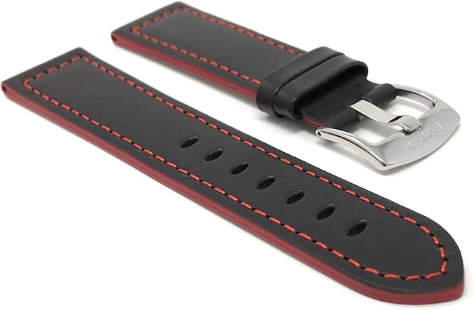 20mm - 22mm Universal Smartwatch Band Strap, Leather, Racer