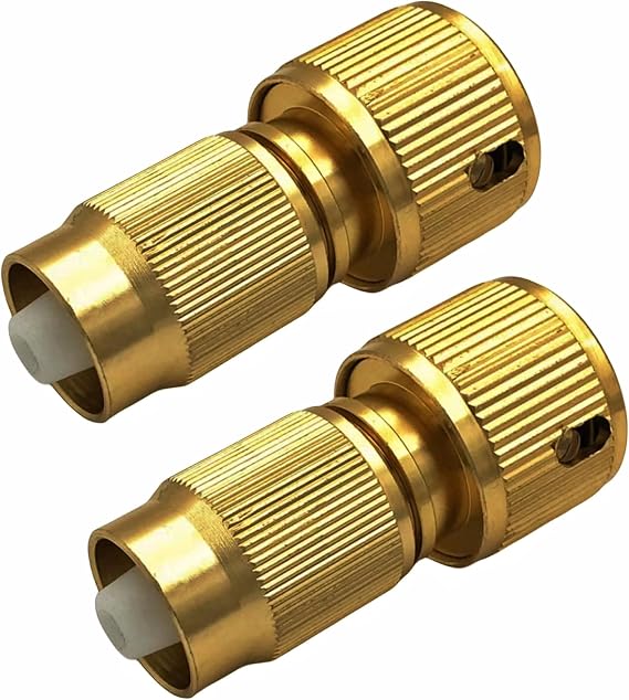 2PCS Expandable Hose Repair Kit - Brass Faucet Adapter & Water Hose Connectors