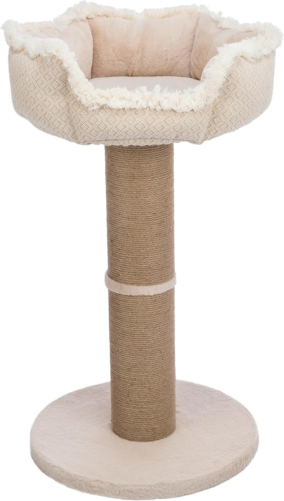 TRIXIE Boho 38.2-in Cat Tree with Thick Jute Post and Removable Bed