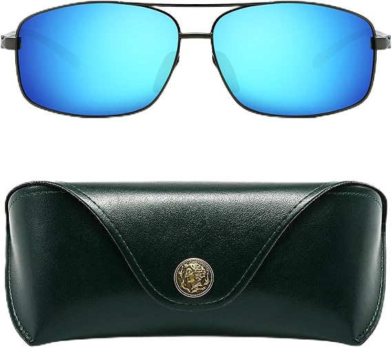 SUNGAIT Ultra Lightweight Rectangular Polarized Sunglasses +CASE