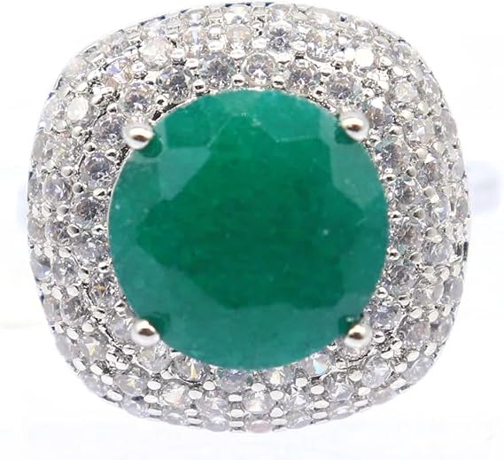 Ring Women's Jewellery Men's 18 x 18 mm Cute Genuine Red Ruby Blue Sapphire Green Emerald Cubic Zirconia Engagement Rings for Women in
