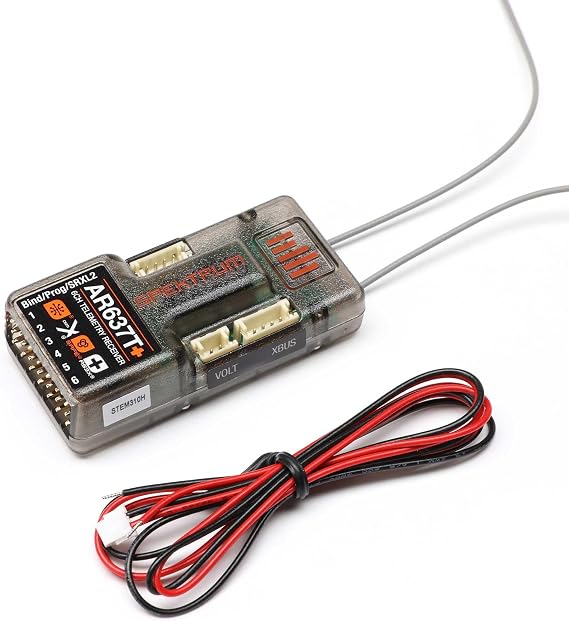 Spektrum AR637T+ 6 Channel AS3X& Safe Telemetry Receiver SPM-1032 | AS3X+, Safe, SPM-1032
